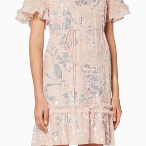 Needle and Thread Sequin Pink Dress Size Small